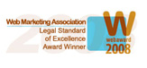WEB MARKETING ASSOCIATION IS PROUD TO PRESENT A 2008 WEBAWARD FOR OUTSTANDING ACHIEVEMENT IN WEBSITE DEVELOPMENT